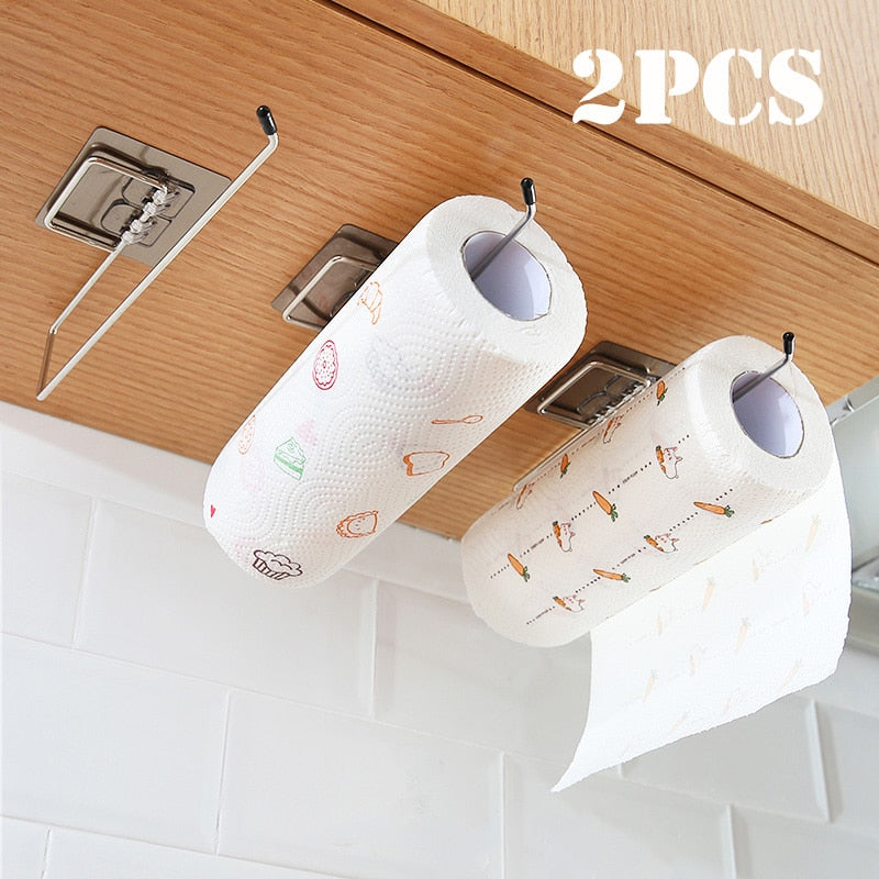 Opzetbare hanger voor keukenrollen, toiletpapier en handdoeken